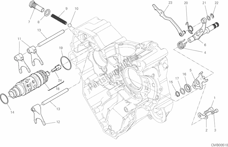 Tutte le parti per il Meccanismo Di Cambio Marcia del Ducati Multistrada 1260 ABS 2018